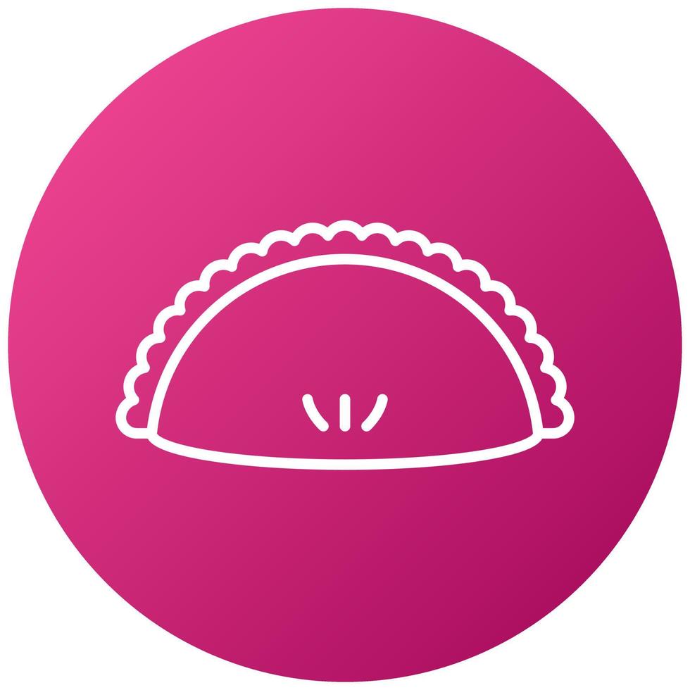 estilo de icono de empanada vector