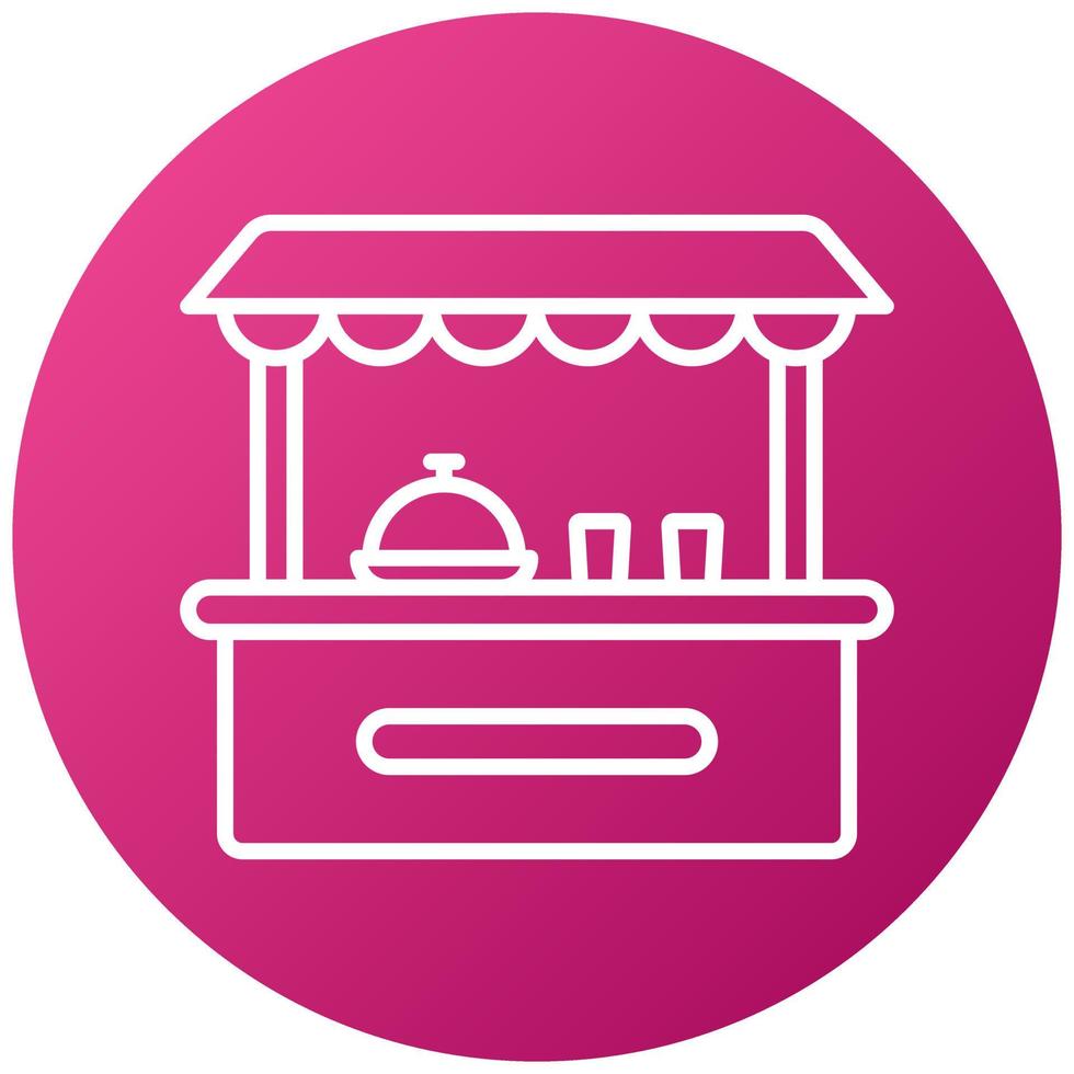 Food Stand Icon Style vector