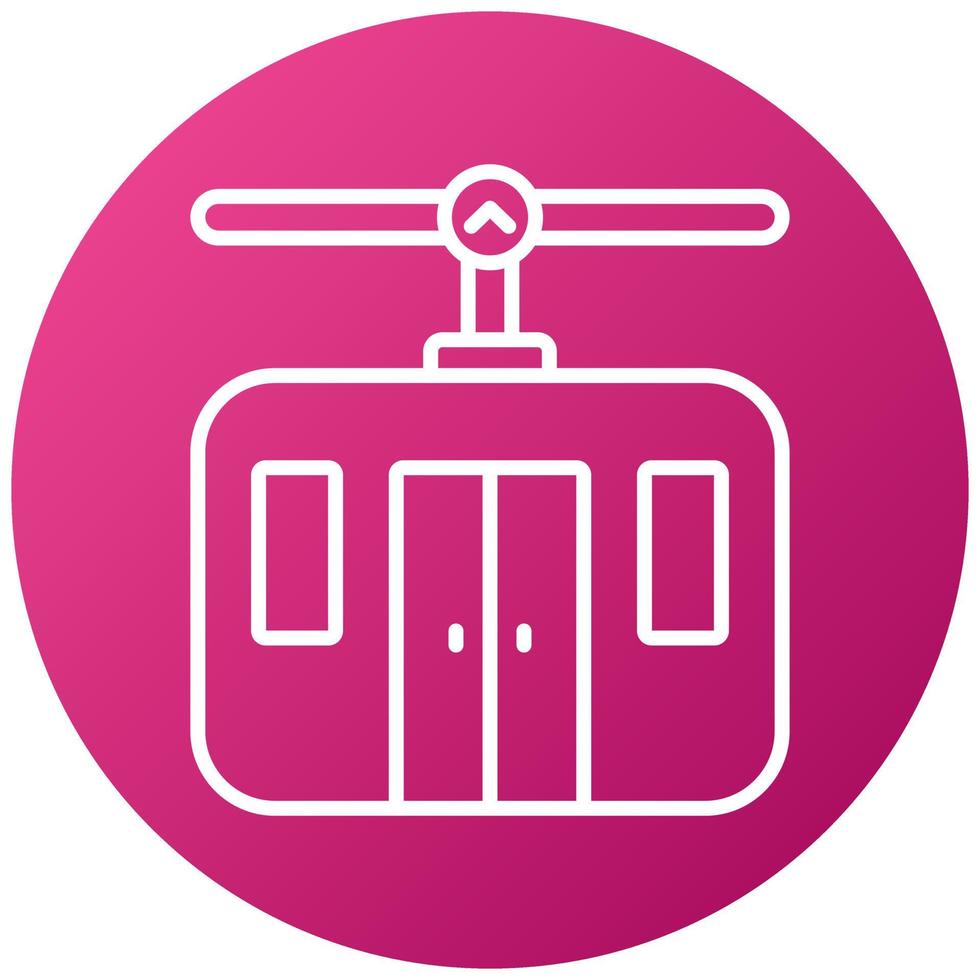 Cable Car Icon Style vector