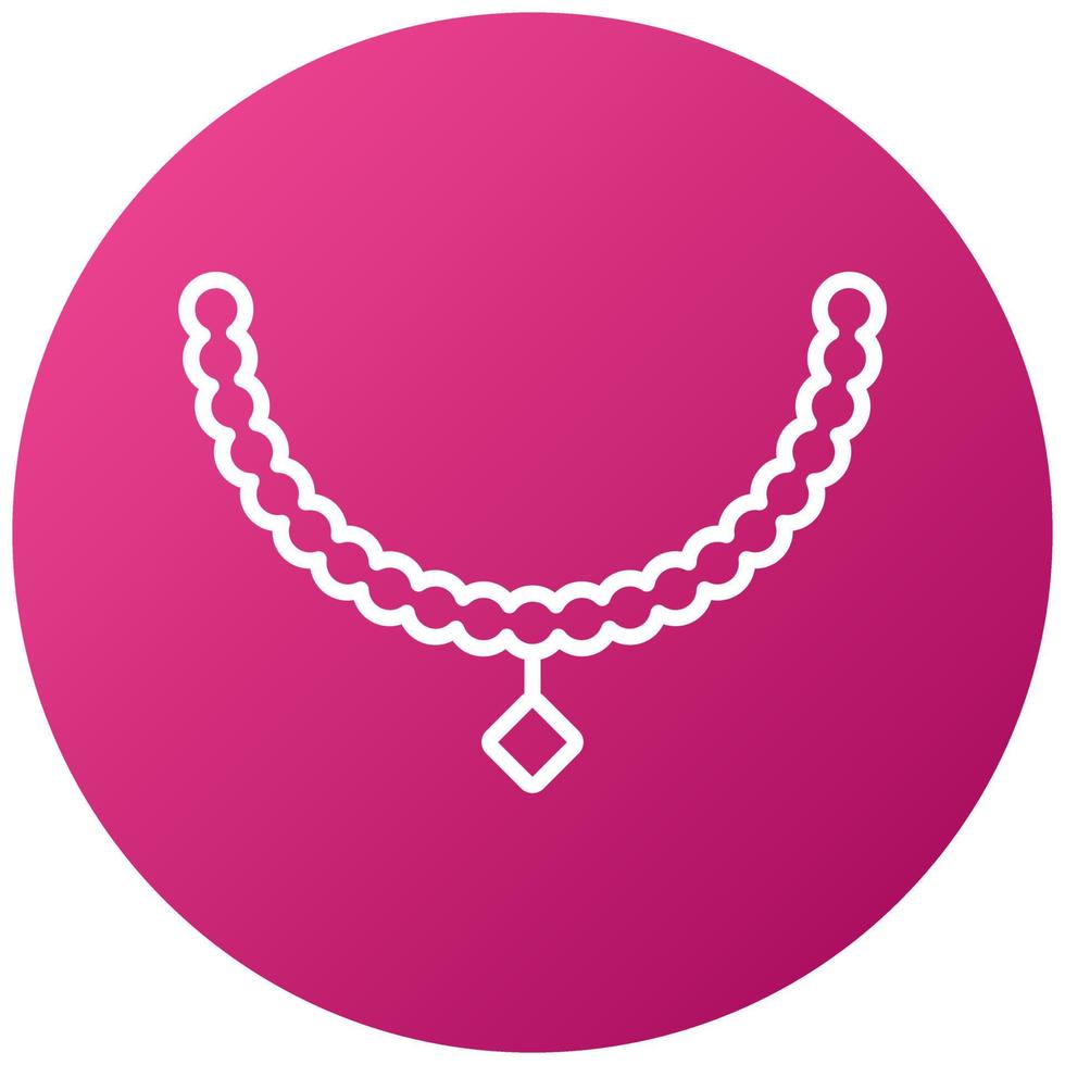 Necklace Icon Style vector