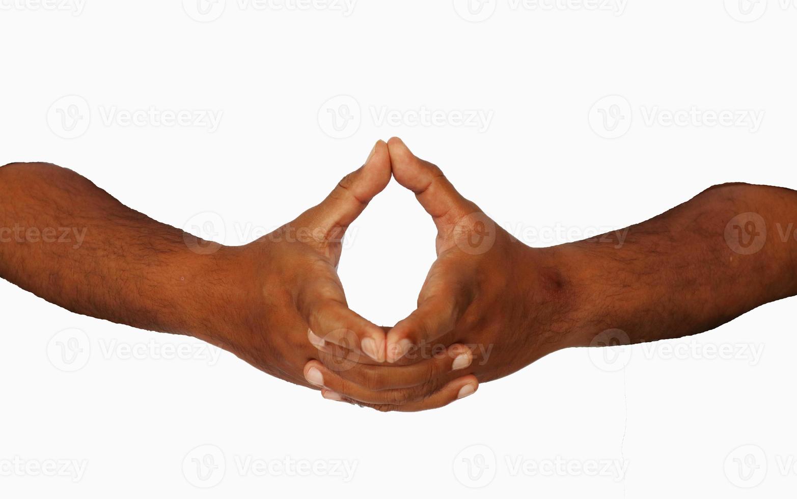 hand mudras. It includes such mudras,. Gestures is isolated on white background. photo
