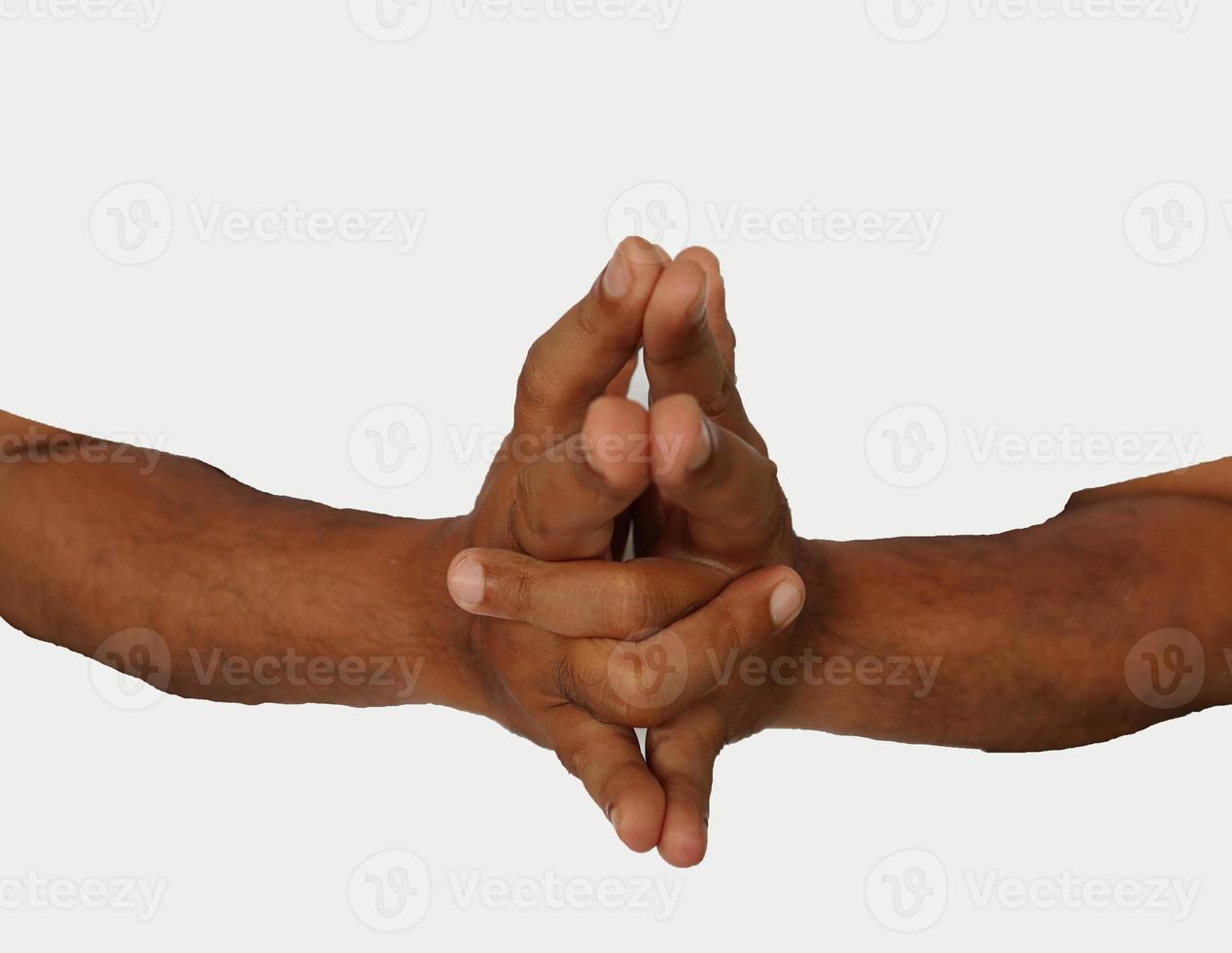 hand mudras. It includes such mudras,. Gestures is isolated on white background. photo