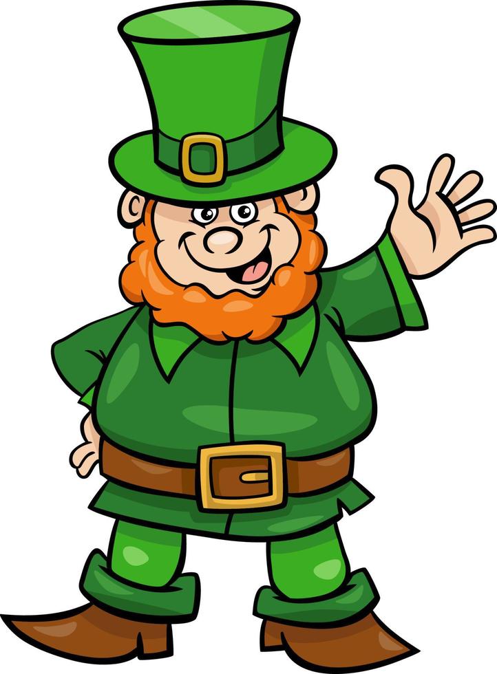 happy cartoon Leprechaun character on Saint Patrick Day vector