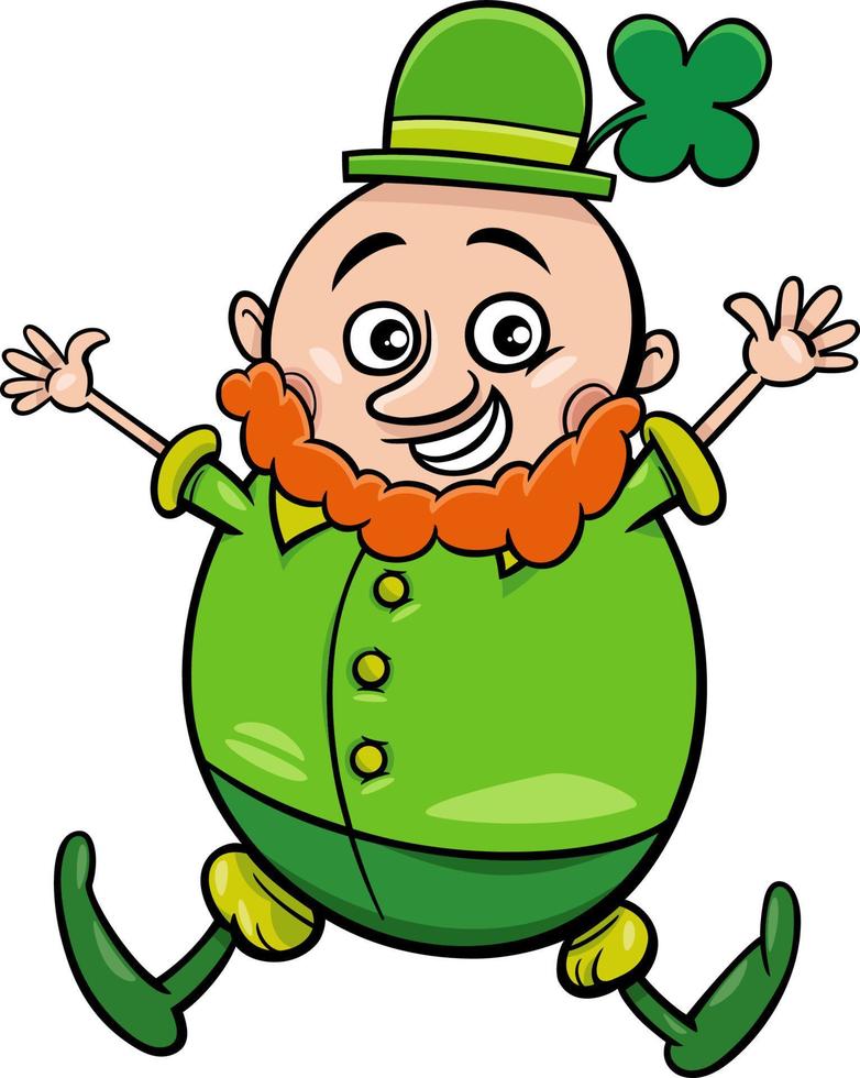 cartoon Leprechaun character on Saint Patrick Day vector