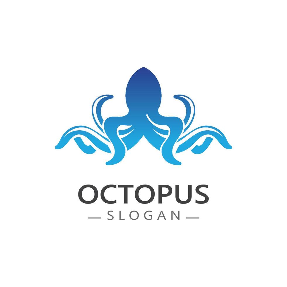 Octopus logo image design icon illustration animal vector
