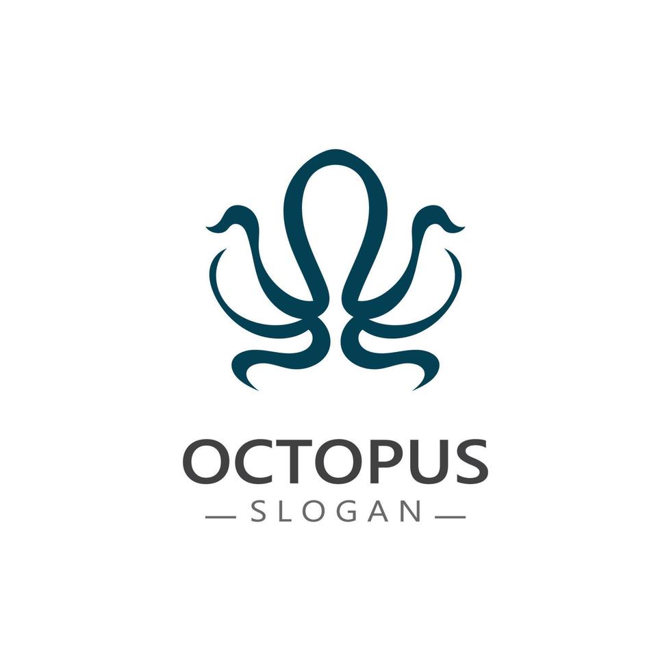 Octopus logo image design icon illustration animal vector