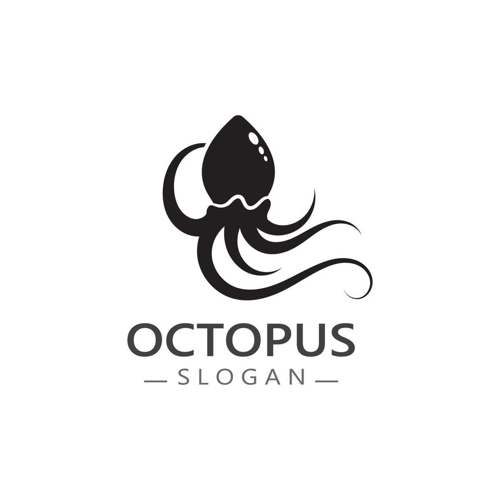 Octopus logo image design icon illustration animal vector