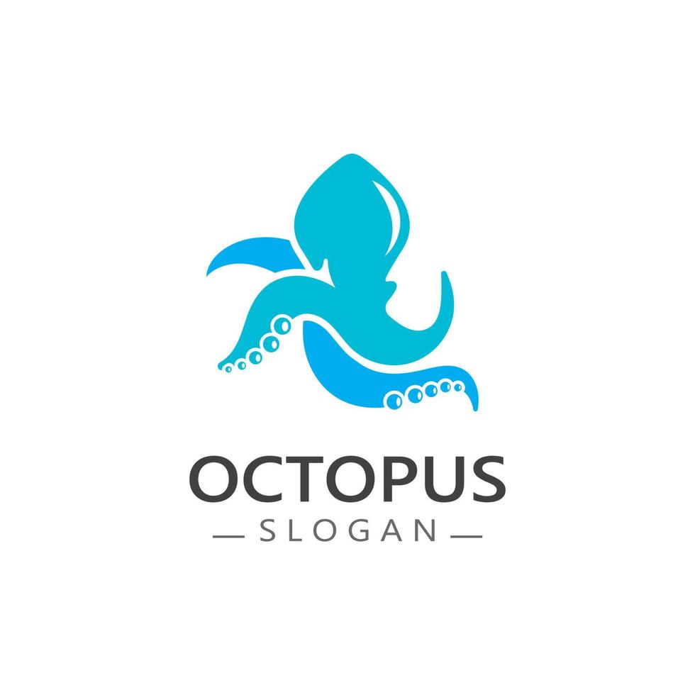 Octopus logo image design icon illustration animal vector