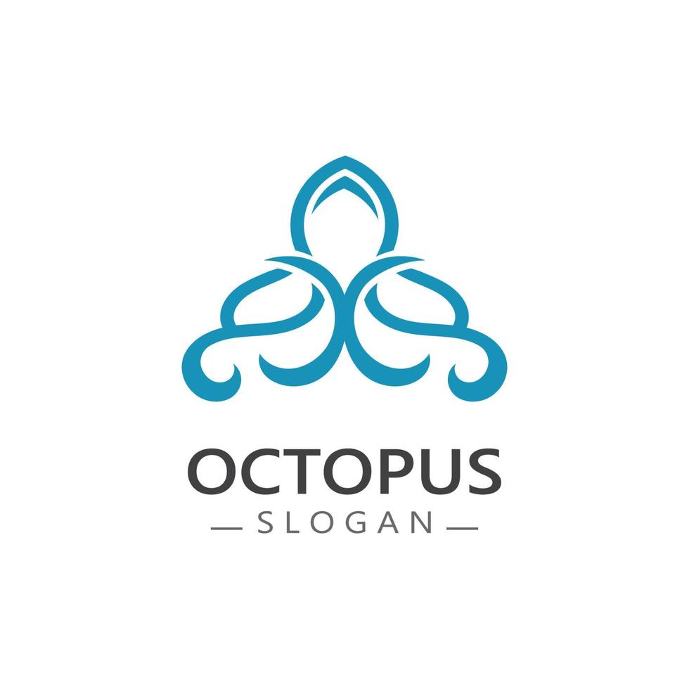 Octopus logo image design icon illustration animal vector