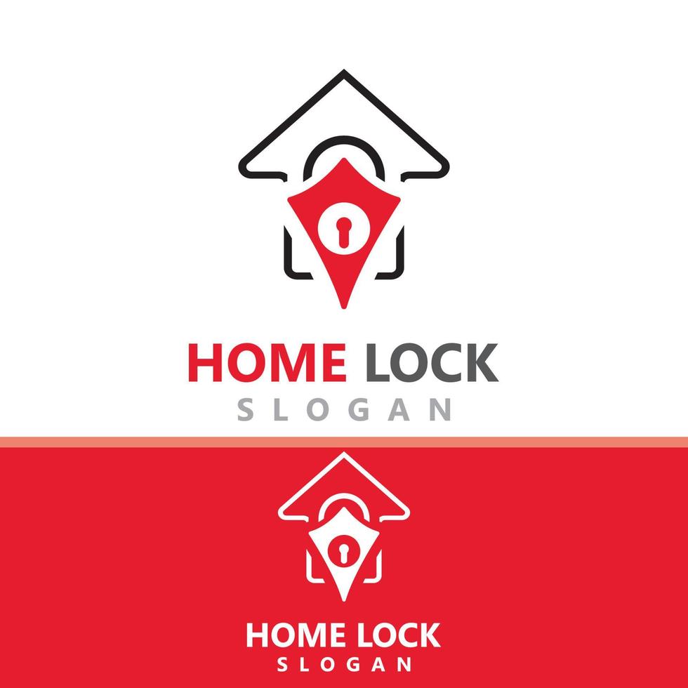 Home Lock Creative logo design security key protection concept for business vector