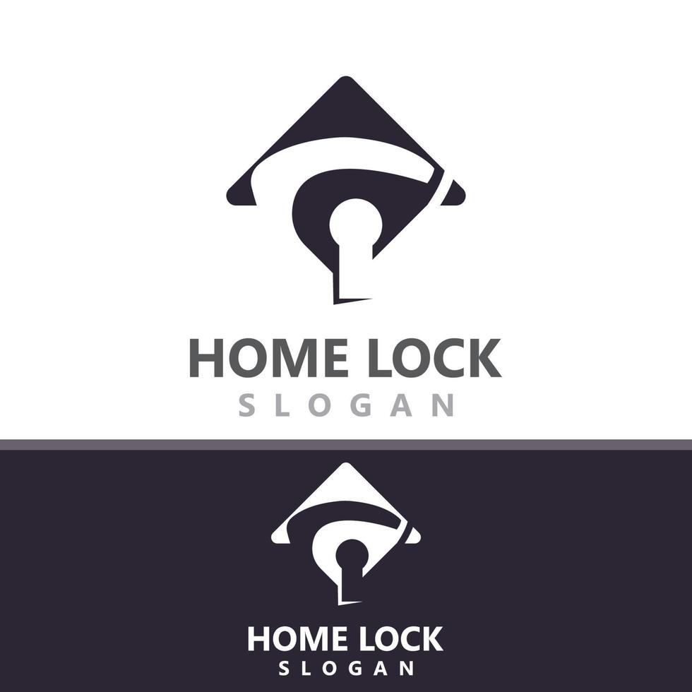 hogar bloquear creativo logo diseño seguridad llave proteccion concepto para negocio vector