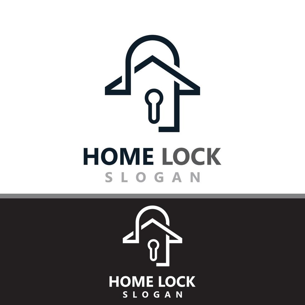 Home Lock Creative logo design security key protection concept for business vector