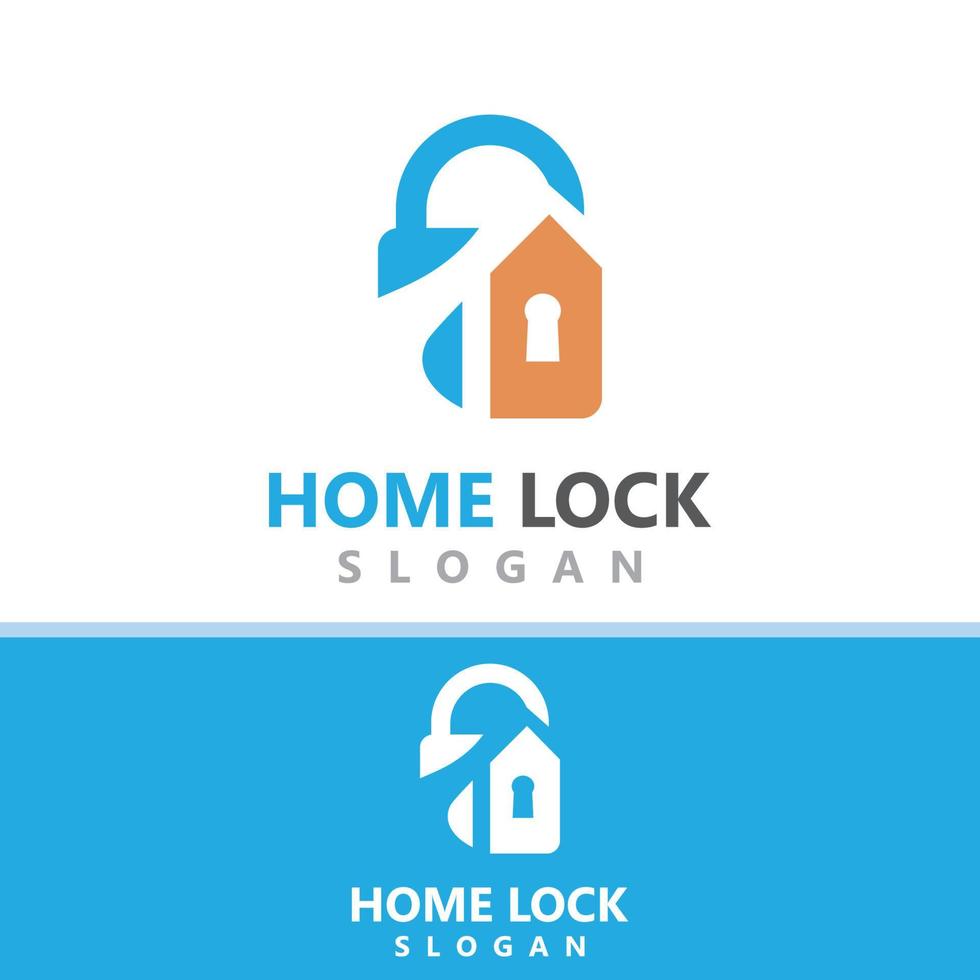 Home Lock Creative logo design security key protection concept for business vector