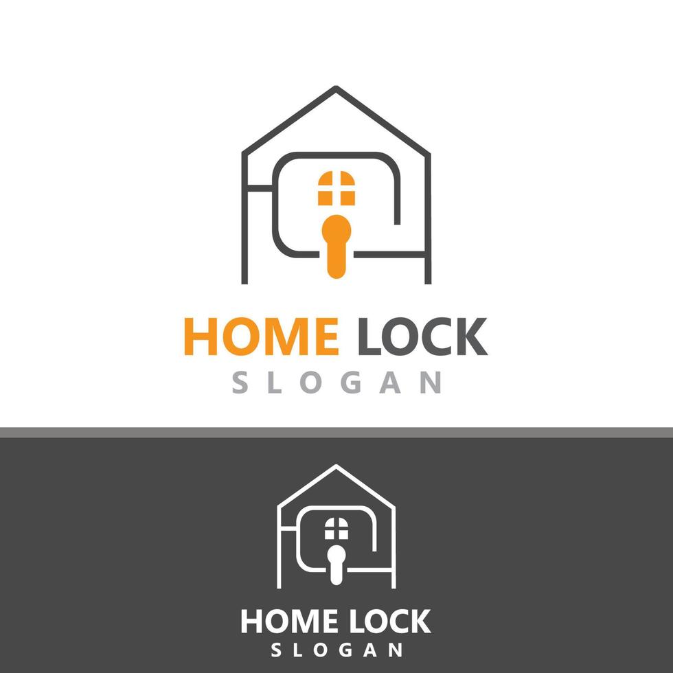 hogar bloquear creativo logo diseño seguridad llave proteccion concepto para negocio vector