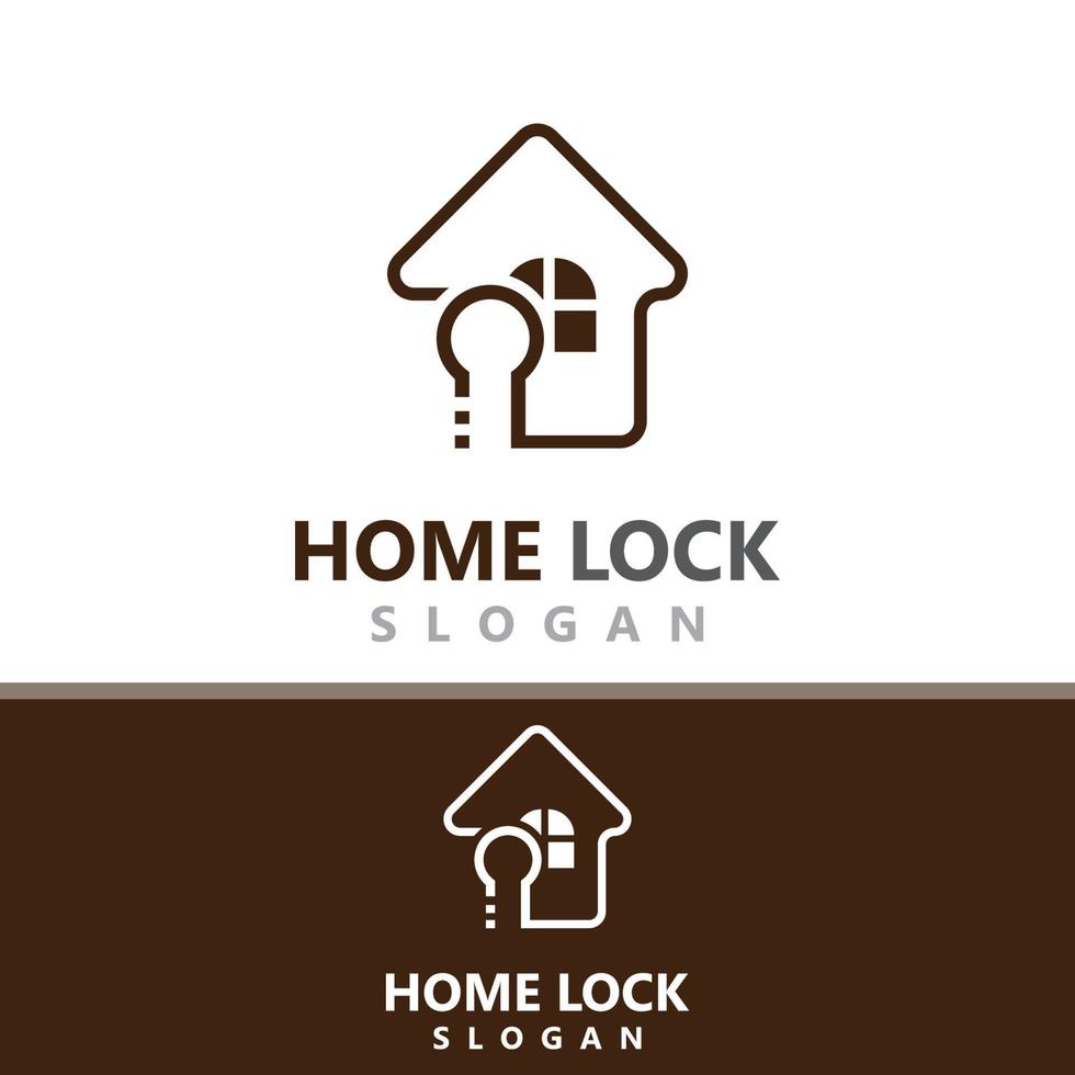 Home Lock Creative logo design security key protection concept for business vector