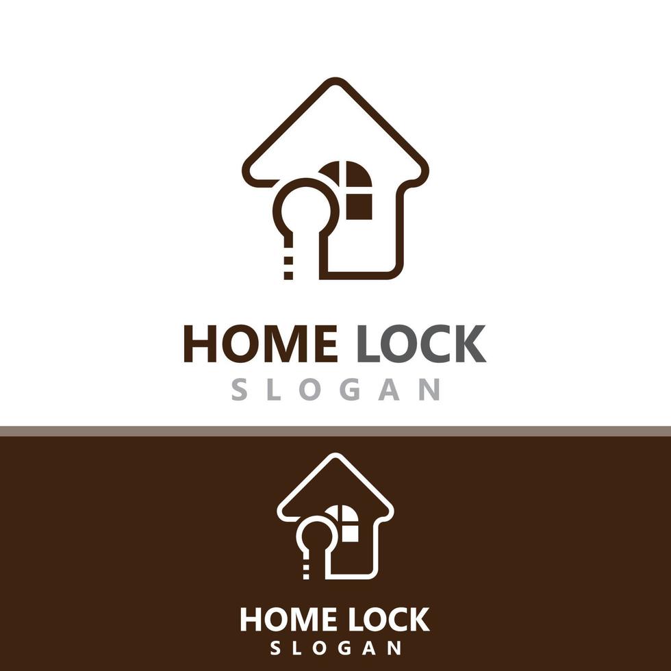 hogar bloquear creativo logo diseño seguridad llave proteccion concepto para negocio vector