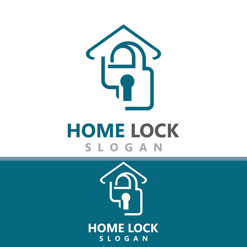 Home Lock Creative logo design security key protection concept for business vector