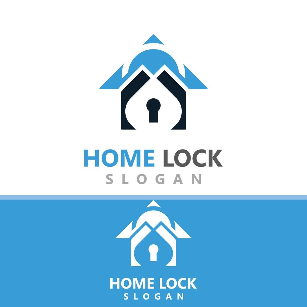 Home Lock Creative logo design security key protection concept for business vector