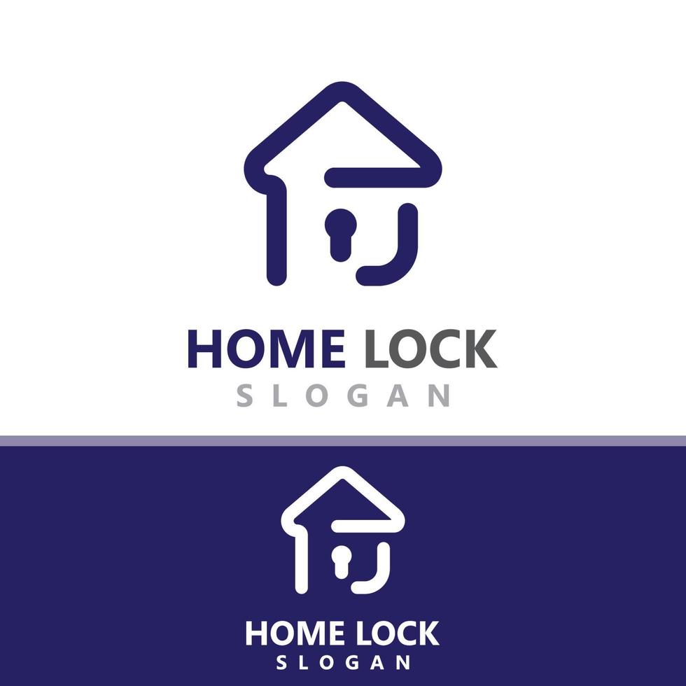 Home Lock Creative logo design security key protection concept for business vector