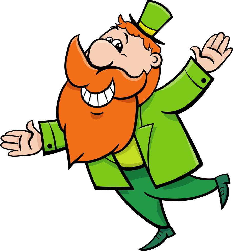 cartoon Leprechaun character on Saint Patrick Day vector