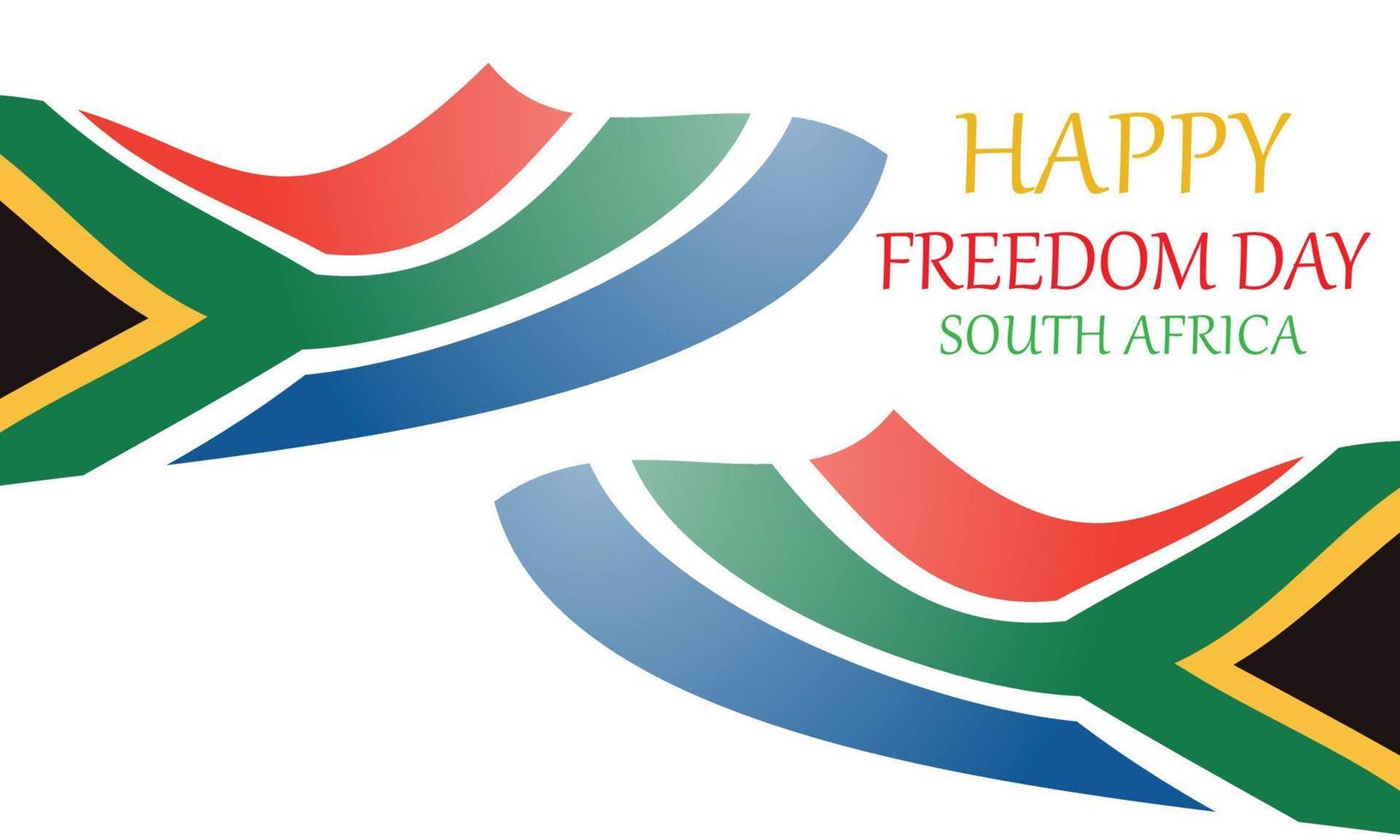 Happy South Africa Freedom Day 27 April. Template for background, banner, card, poster vector