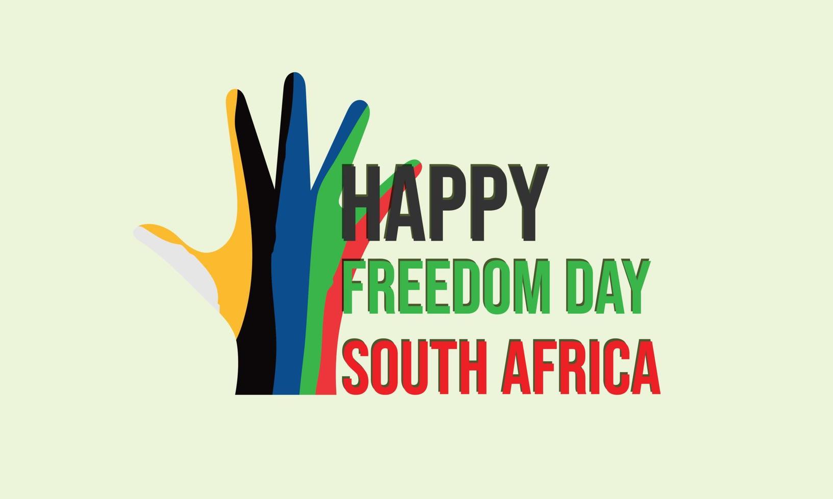 Happy South Africa Freedom Day 27 April. Template for background, banner, card, poster vector