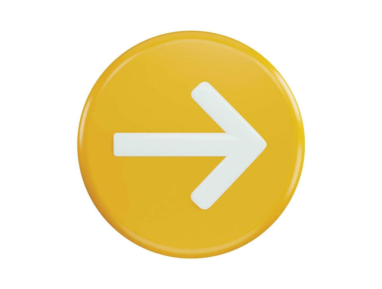 Right icon with 3d vector icon illustration transparent element