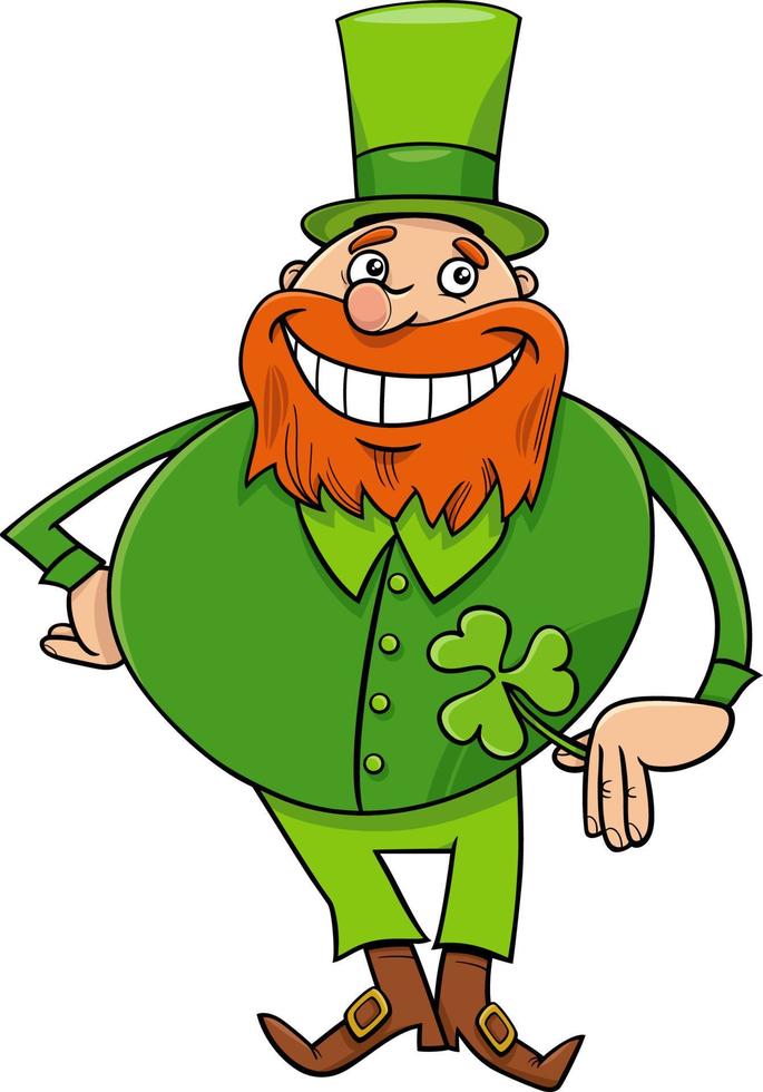 cartoon Leprechaun character on Saint Patrick Day vector