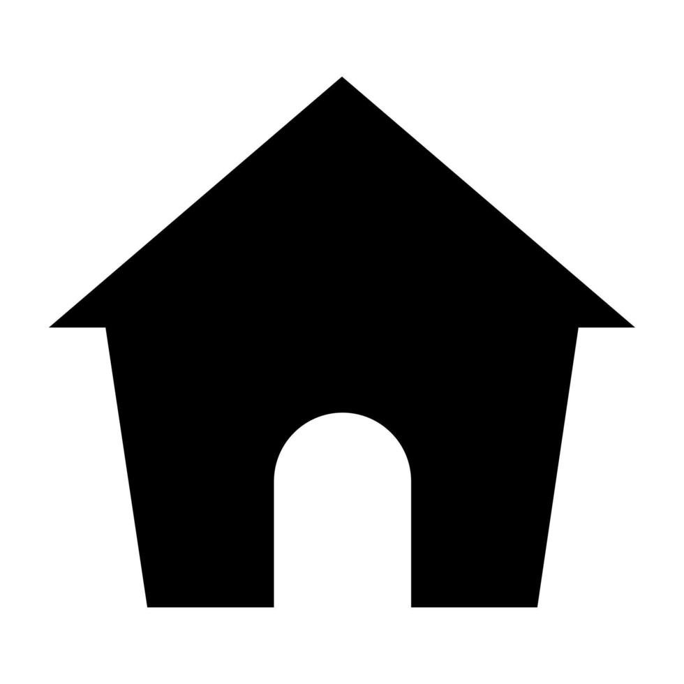 negro casa icono. vector