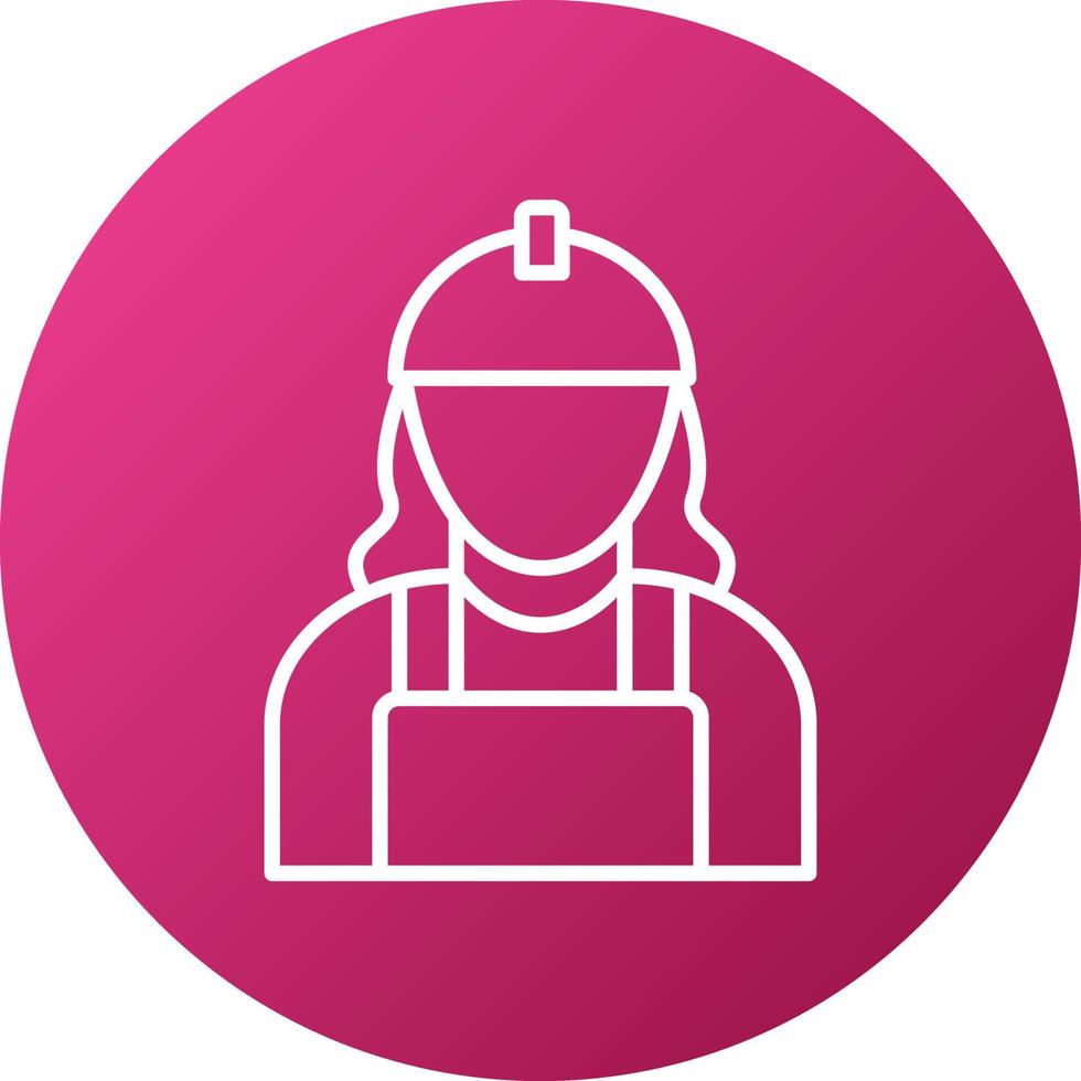 Worker Female Icon Style vector