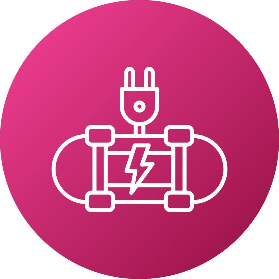 Electric Skateboard Icon Style vector