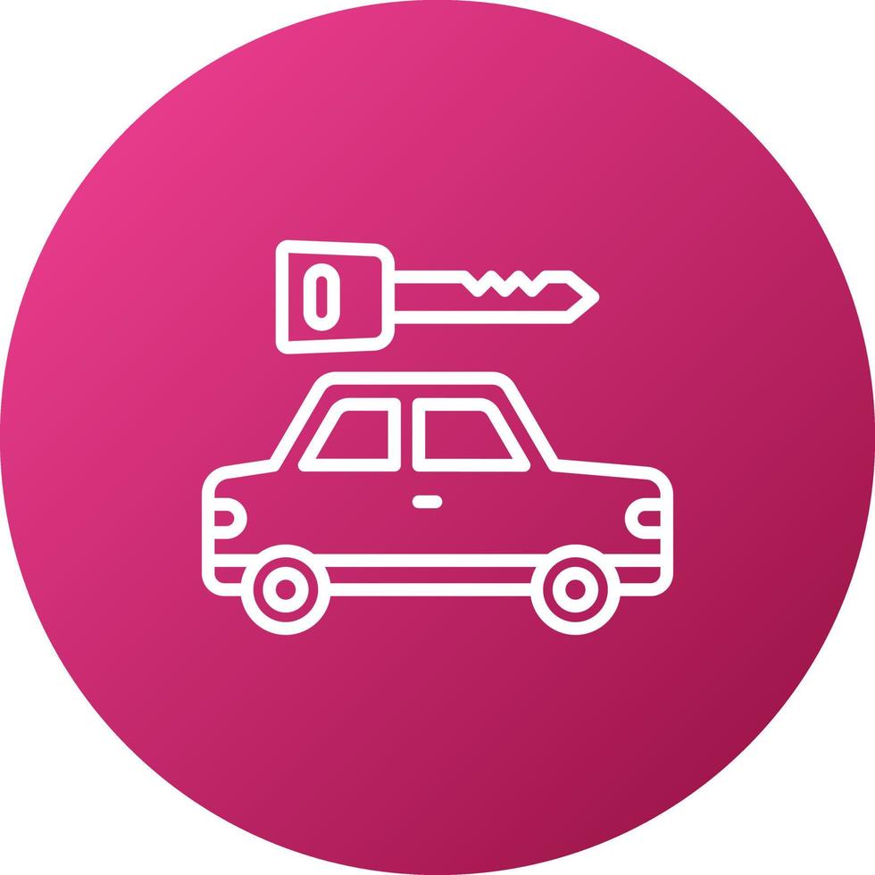 Car Key Icon Style vector