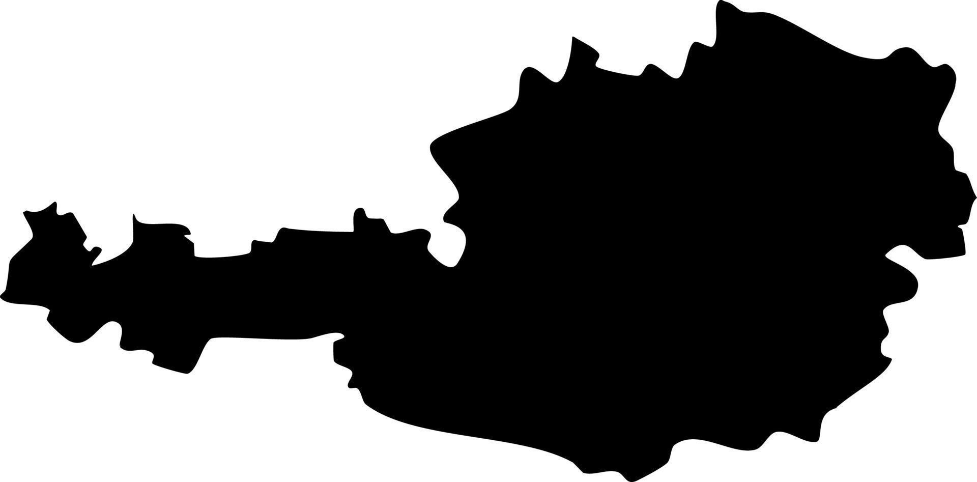 Austria country silhouette template. vector