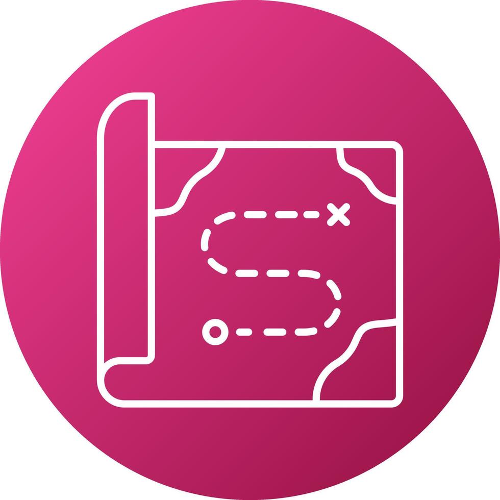Treasure Map Icon Style vector