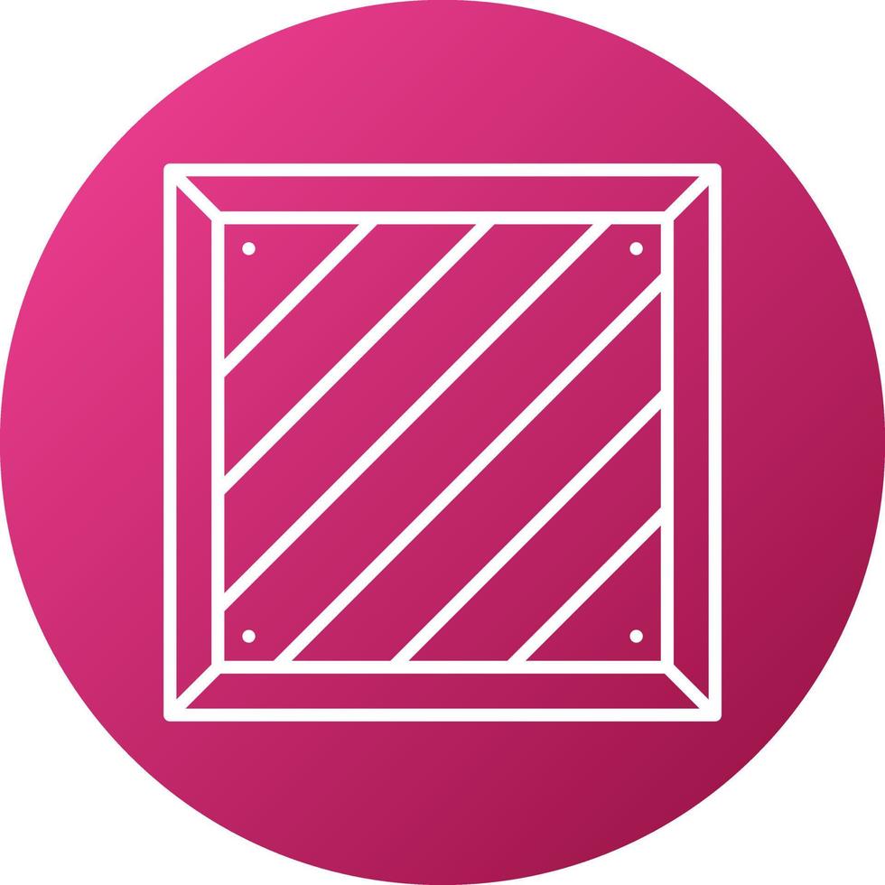 Wooden Box Icon Style vector