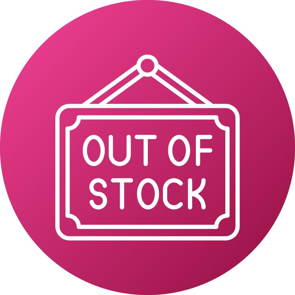 Out Of Stock Icon Style vector