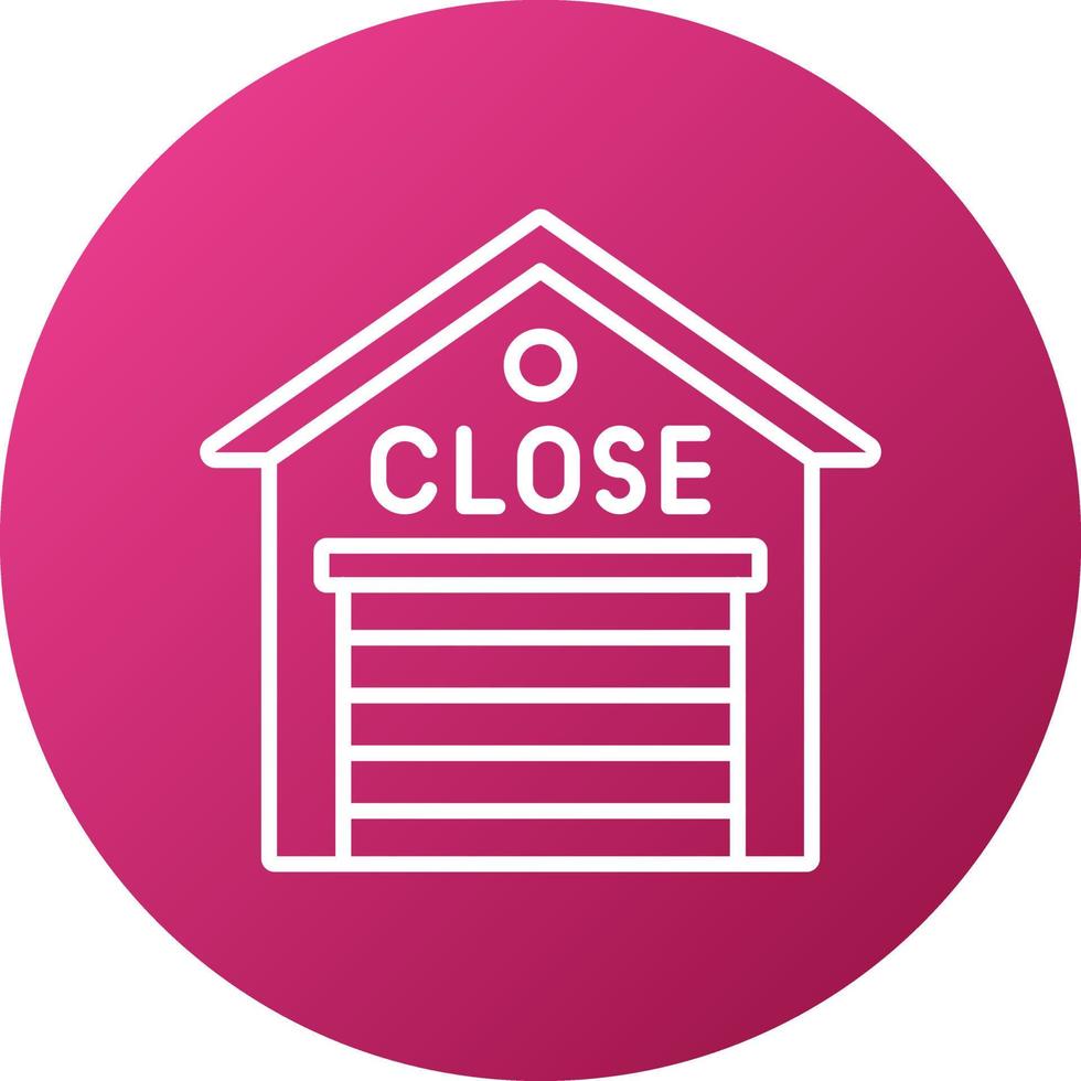 Warehouse Closed Icon Style vector