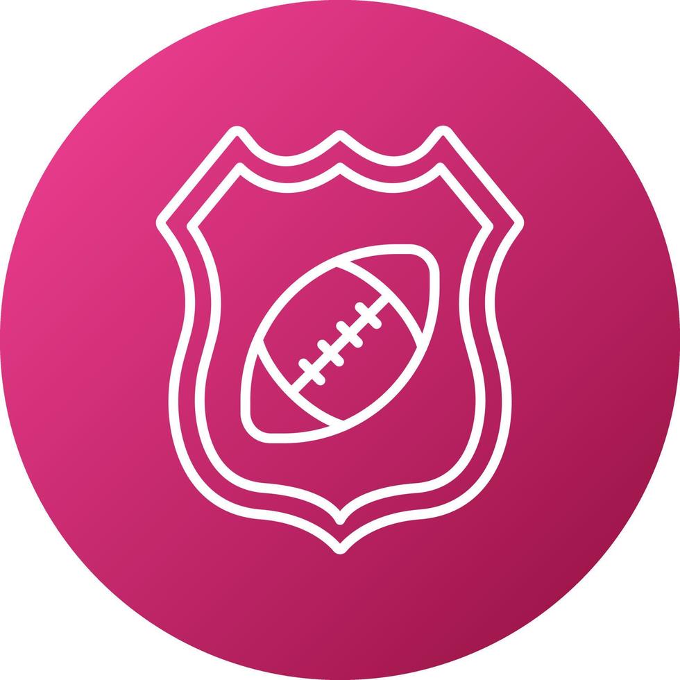 Rugby Badge Icon Style vector