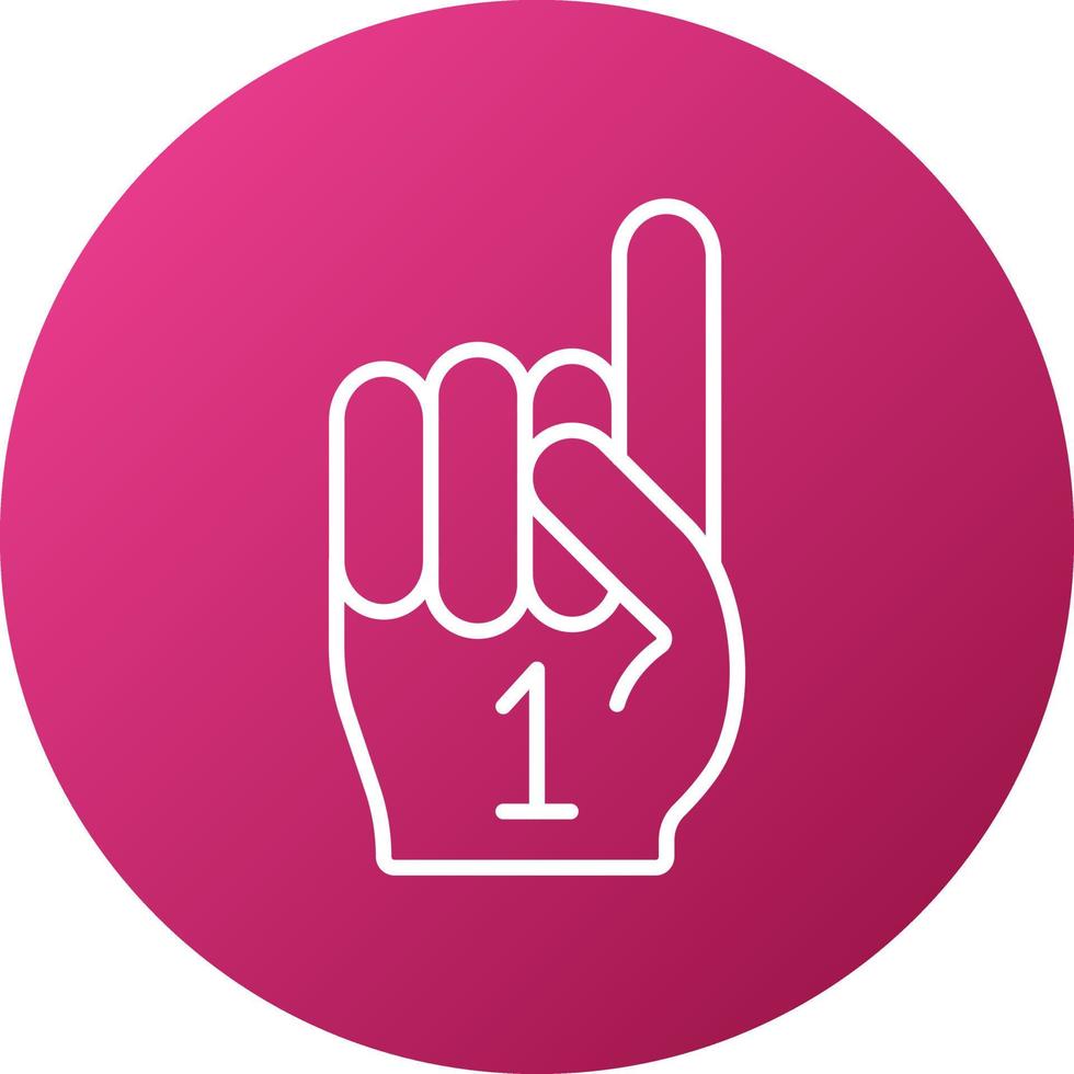 Foam Hand Icon Style vector