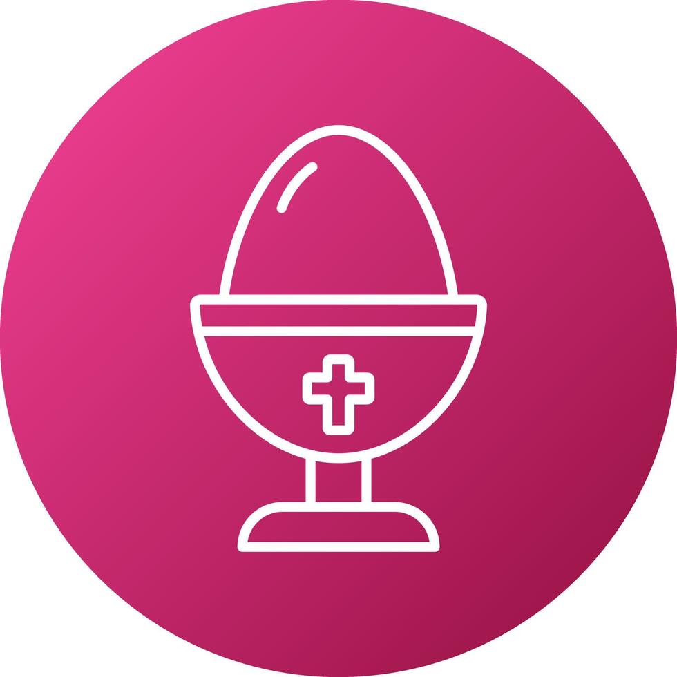 Boiled Egg Chalice Icon Style vector