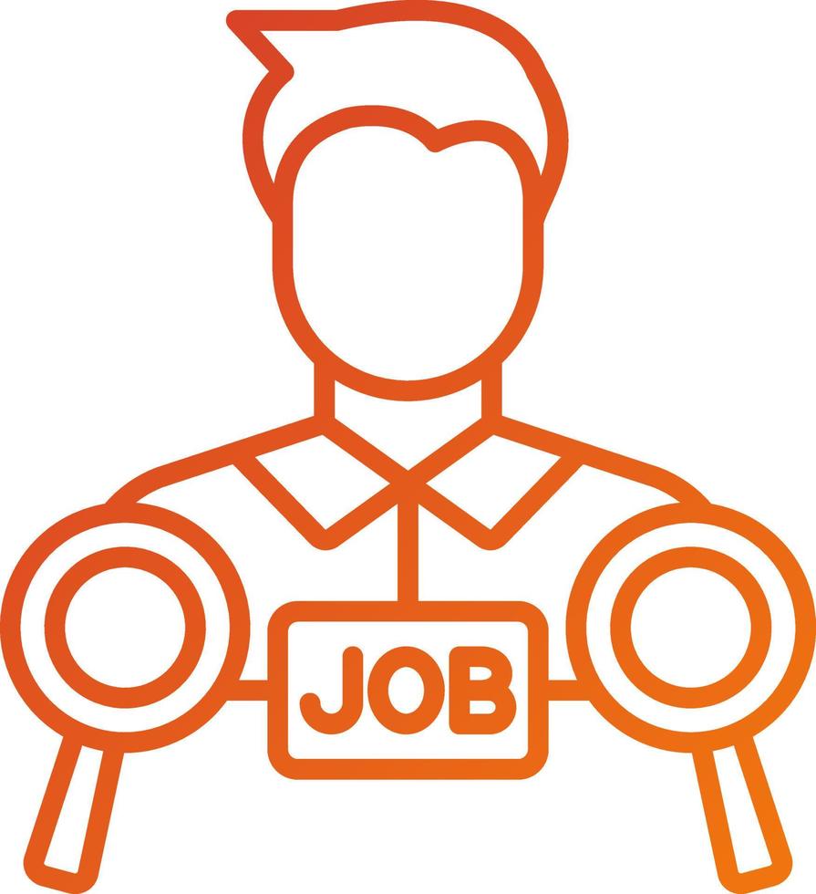 Job Seeker Male Icon Style vector