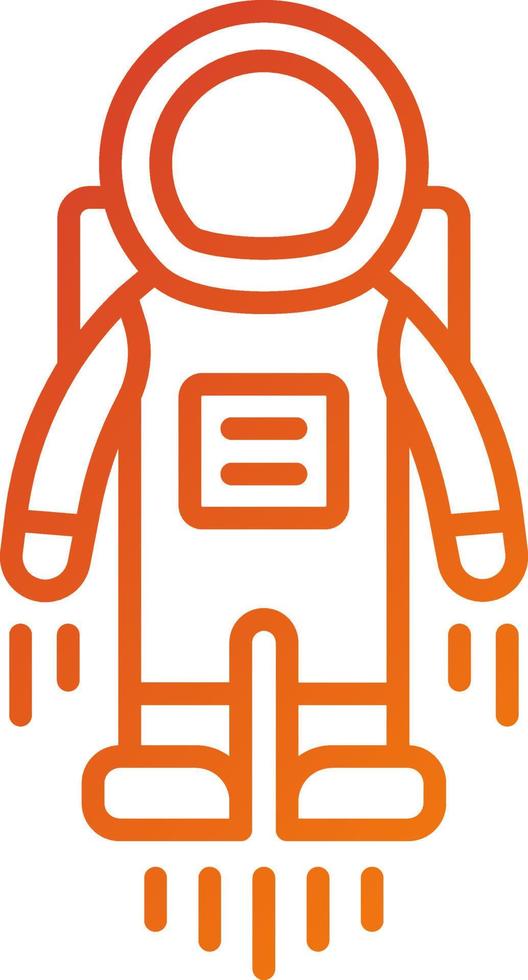 astronauta volador icono estilo vector