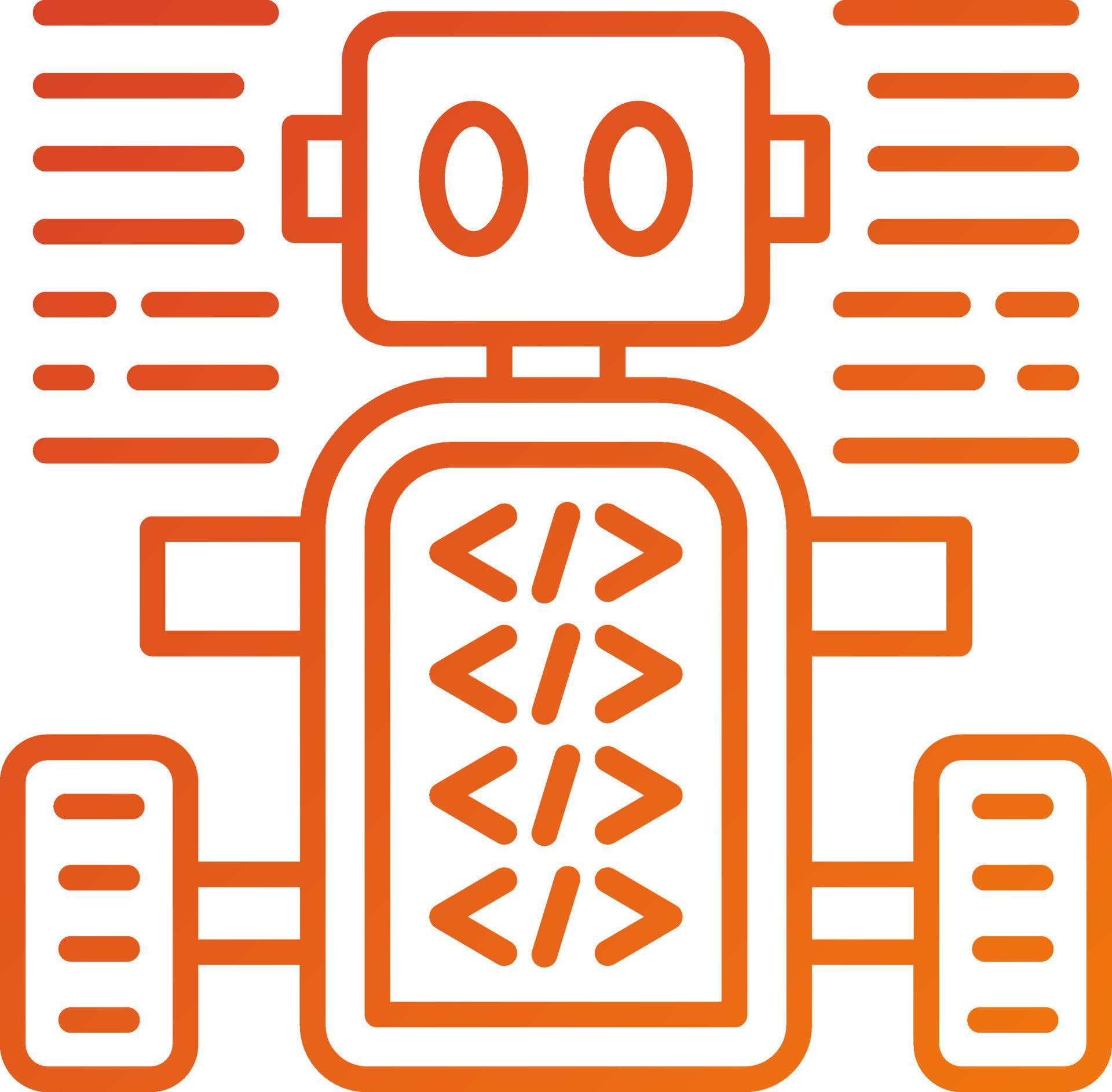 Programmed Robot Icon Style 21531187 Vector Art at Vecteezy