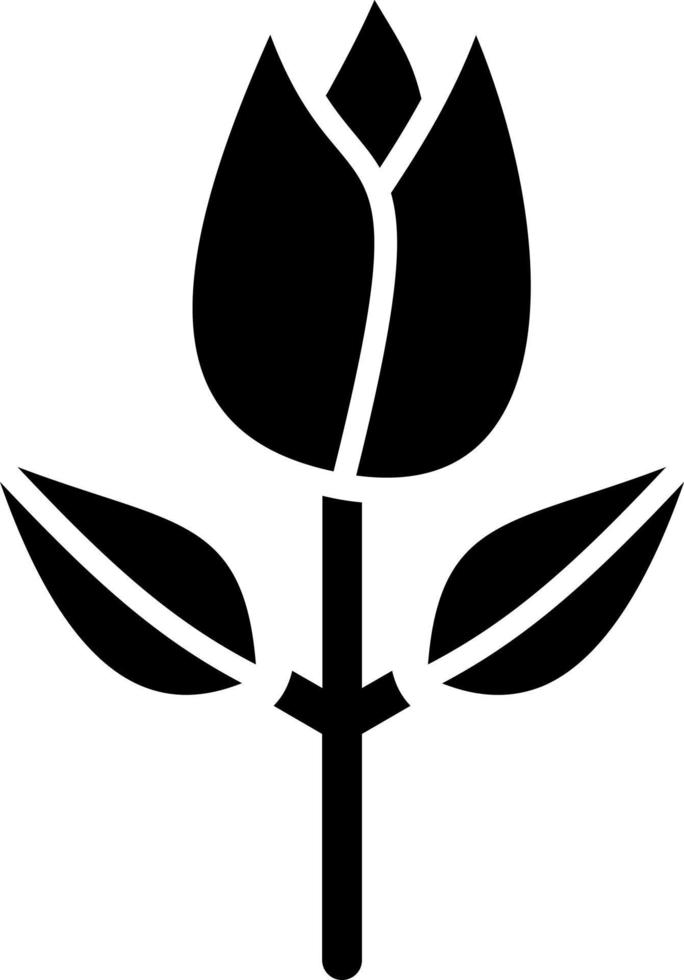 estilo de icono de tulipán vector