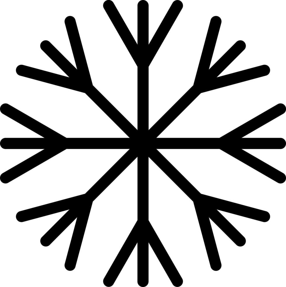 estilo de icono de copo de nieve vector