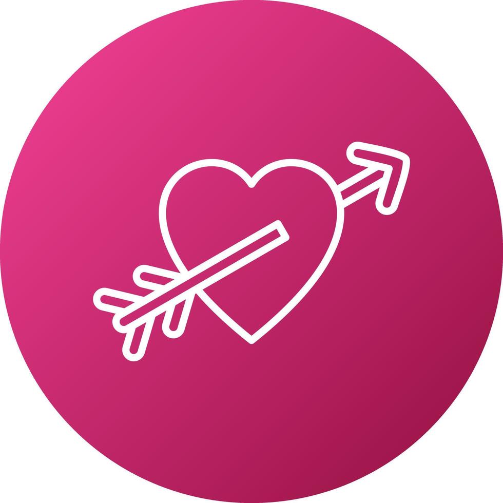 Heart Arrow Icon Style vector