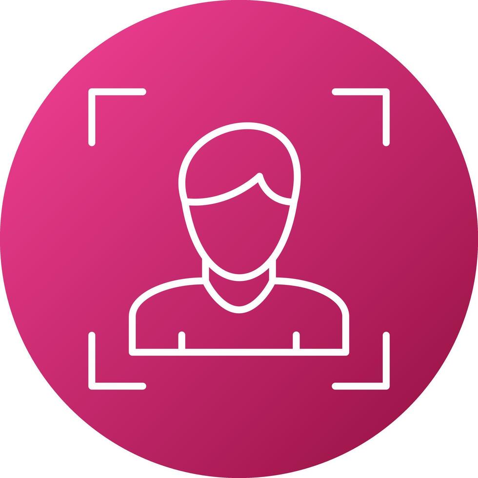 Face Recognition Icon Style vector