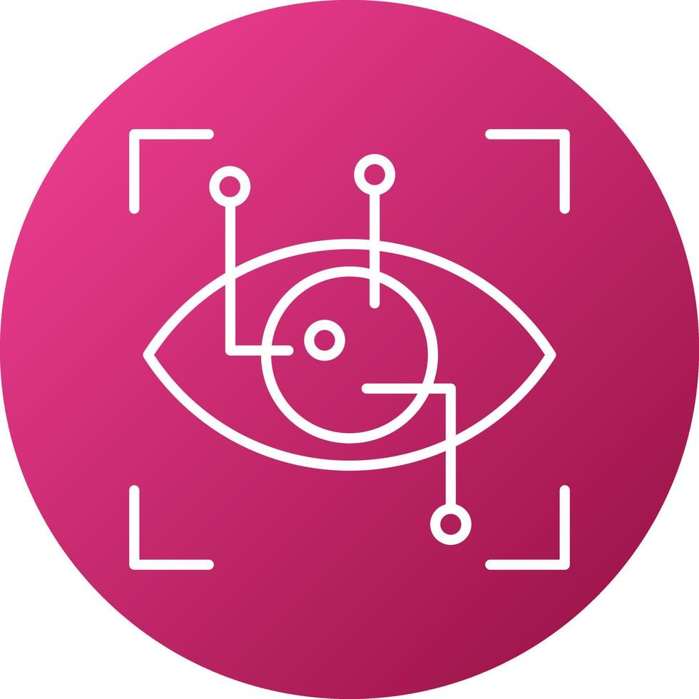 Eye Recognition Icon Style vector