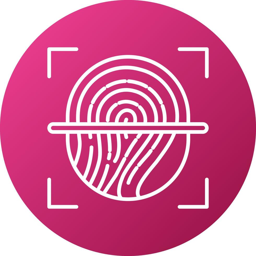 Fingerprint Scanning Icon Style vector