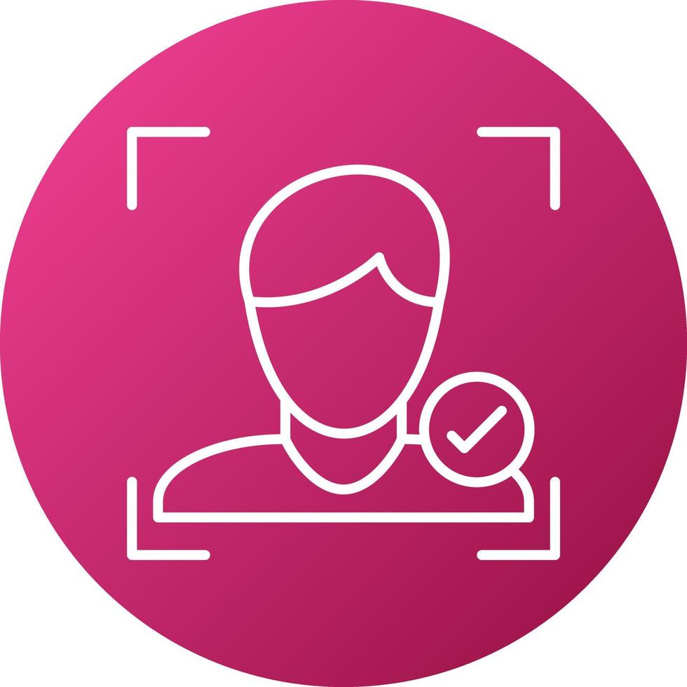 Face Detection Icon Style vector